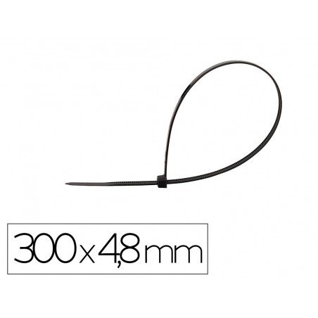 Brida q connect color negro 300x48 mm bolsa de 100 unidades