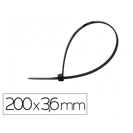 Brida q connect color negro 200x36 mm bolsa de 100 unidades