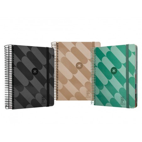 Agenda espiral antartik pattern a5 2025 dia pagina papel 80 gr