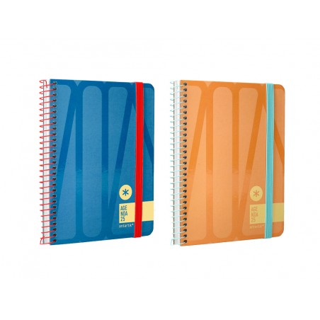 Agenda espiral antartik bold a6 2025 semana vista 2 disenos papel 60 g