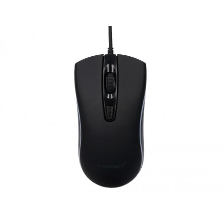 Raton q connect gaming optico con cable 800 1200 1600 dpi 4 botones iluminacion led negro