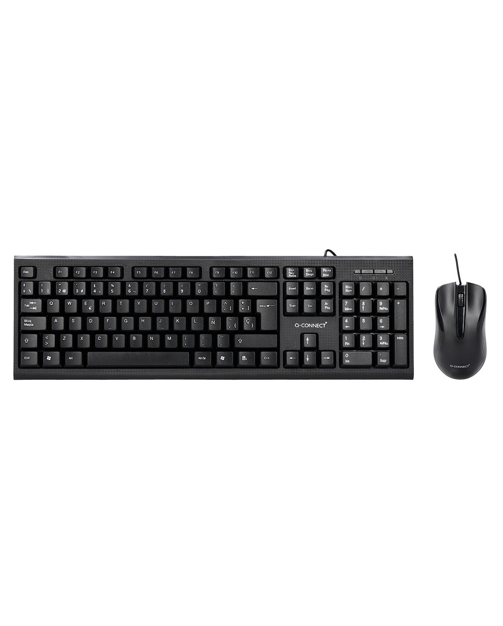 Set teclado y raton q connect con cable color negro