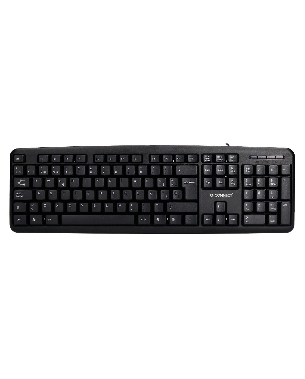 Teclado q connect con cable 135 mt color negro