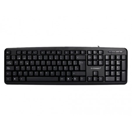 Teclado q connect con cable 135 mt color negro