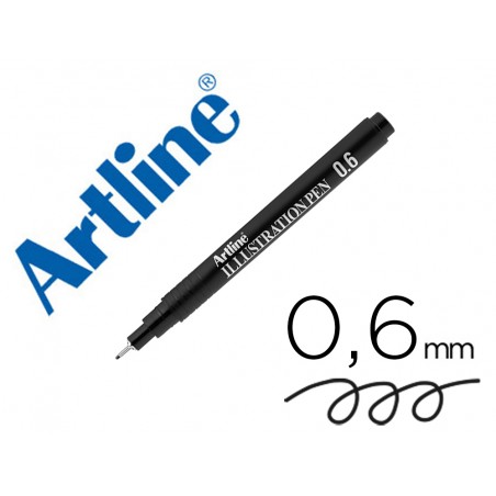 Rotulador artline calibrado micrometrico negro illustration pen ek 286iln punta poliacetal 06mm