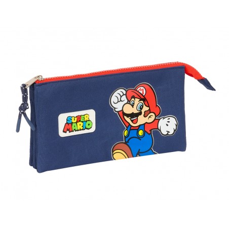 Bolso escolar portatodo safta triple super mario world 120x220x30 mm