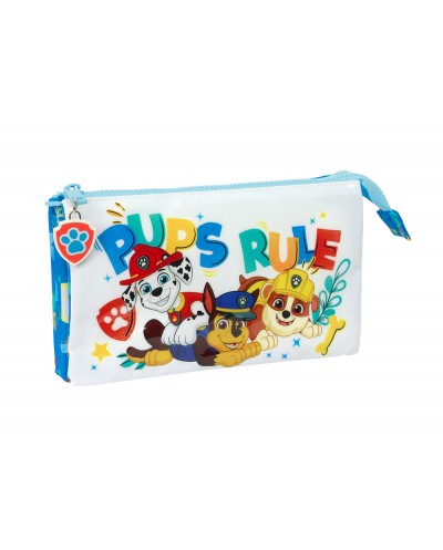 Bolso escolar portatodo safta triple paw patrol pups rule 120x220x30 mm