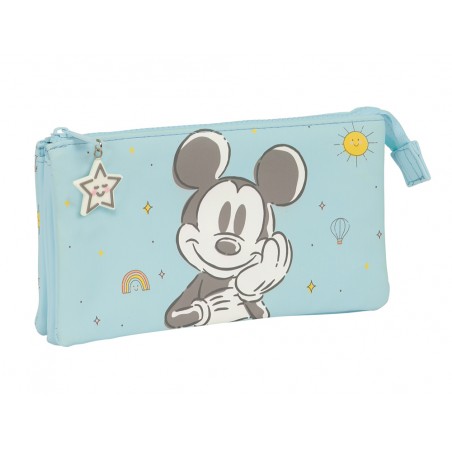 Bolso escolar portatodo safta triple mickey mouse baby 120x220x30 mm