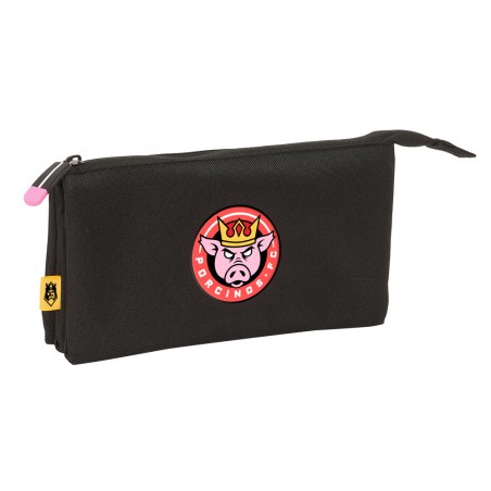 Bolso escolar portatodo safta triple kings league porcinos 120x220x30 mm