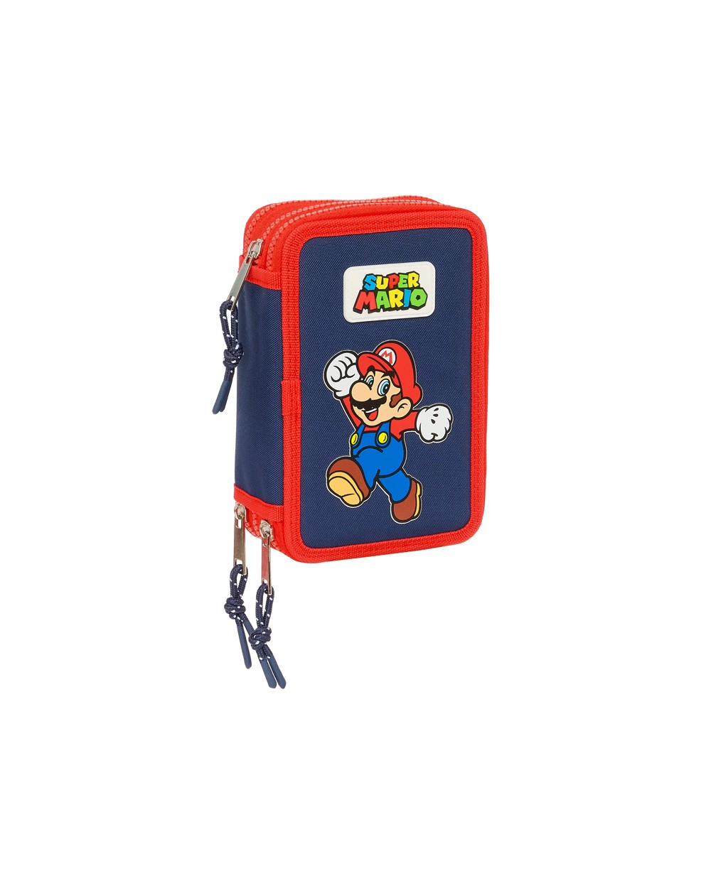 Plumier escolar safta triple 36 piezas super mario world 195x125x55 mm