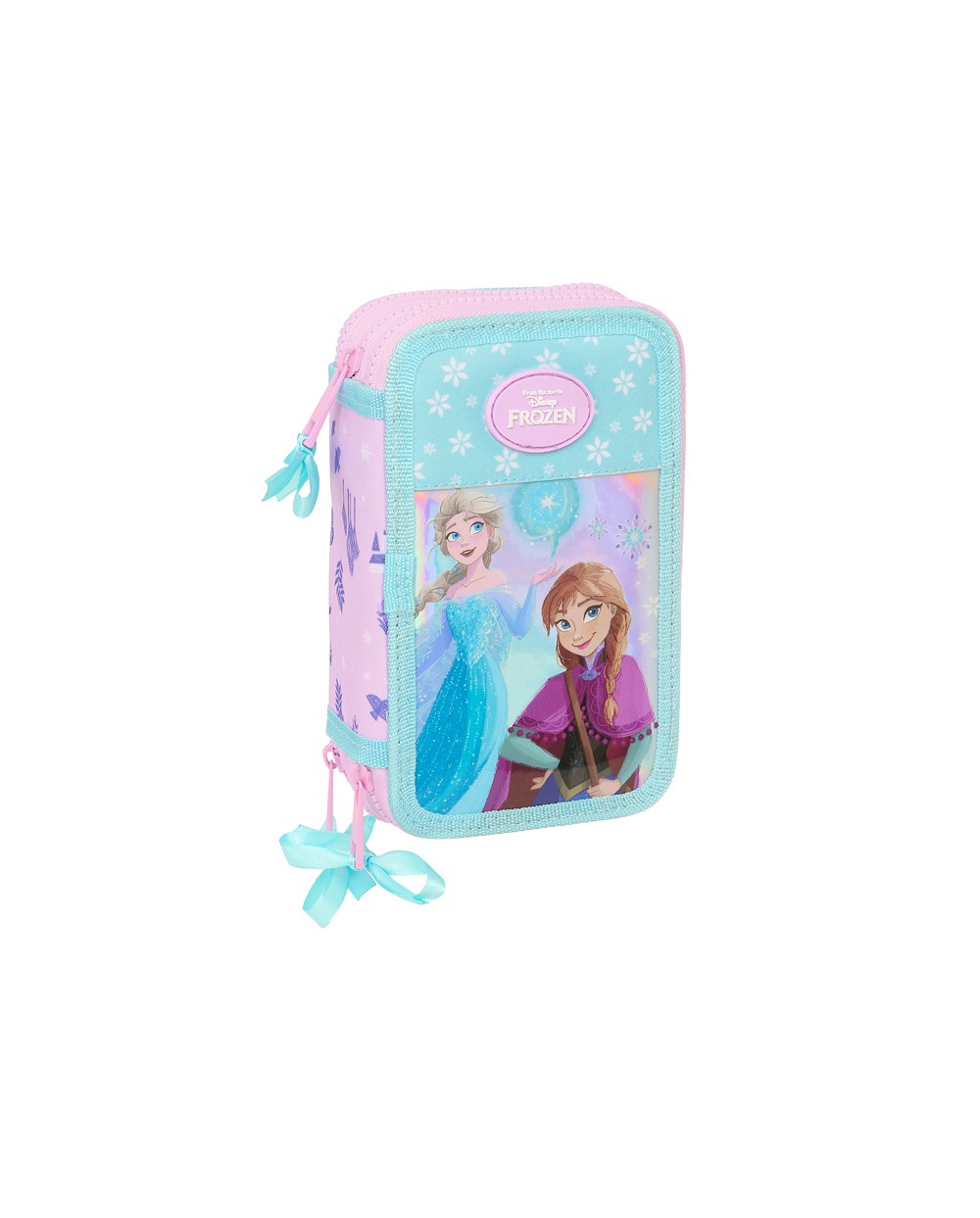 Plumier escolar safta triple 36 piezas frozen ii cool days 195x125x55 mm