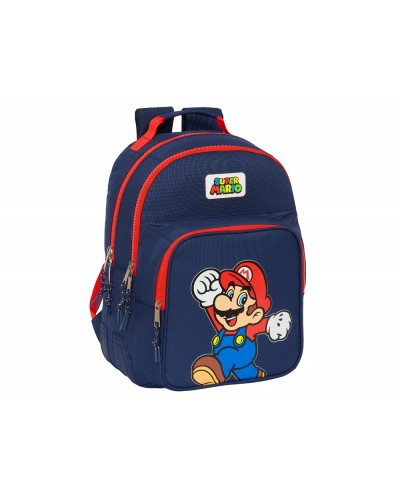 Mochila safta doble con cantoneras adaptable a carro super mario world 420x320x150 mm