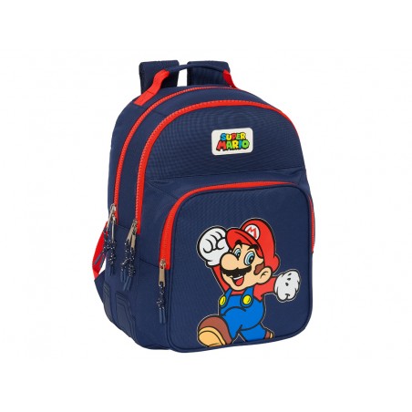 Mochila safta doble con cantoneras adaptable a carro super mario world 420x320x150 mm