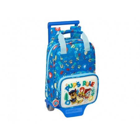 Mochila 765 con carro 805 safta paw patrol pups rule 280x200x80 mm