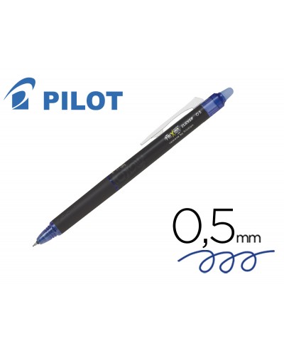 Boligrafo pilot frixion point clicker borrable 05 mm azul