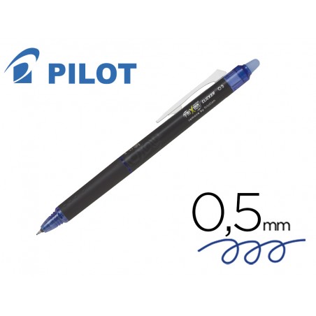 Boligrafo pilot frixion point clicker borrable 05 mm azul