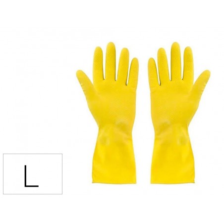 Guantes de latex satinados con relieve anti deslizante sin polvo par talla grande