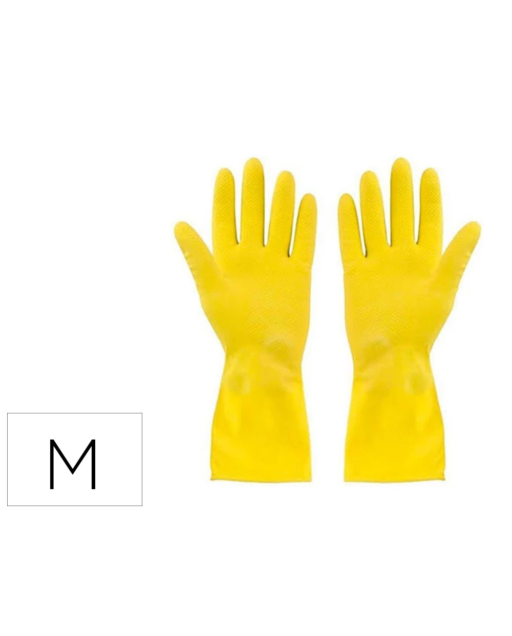 Guantes de latex satinados con relieve anti deslizante sin polvo par talla mediana