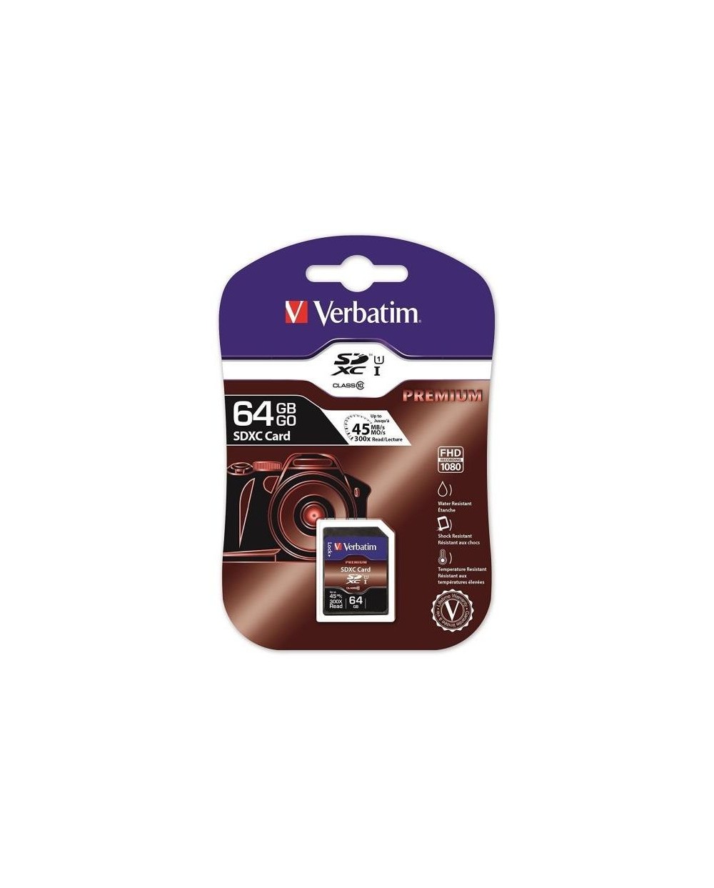 Tarjetas de memoria verbatim verbatim premium sdxc c10 u1 64gb