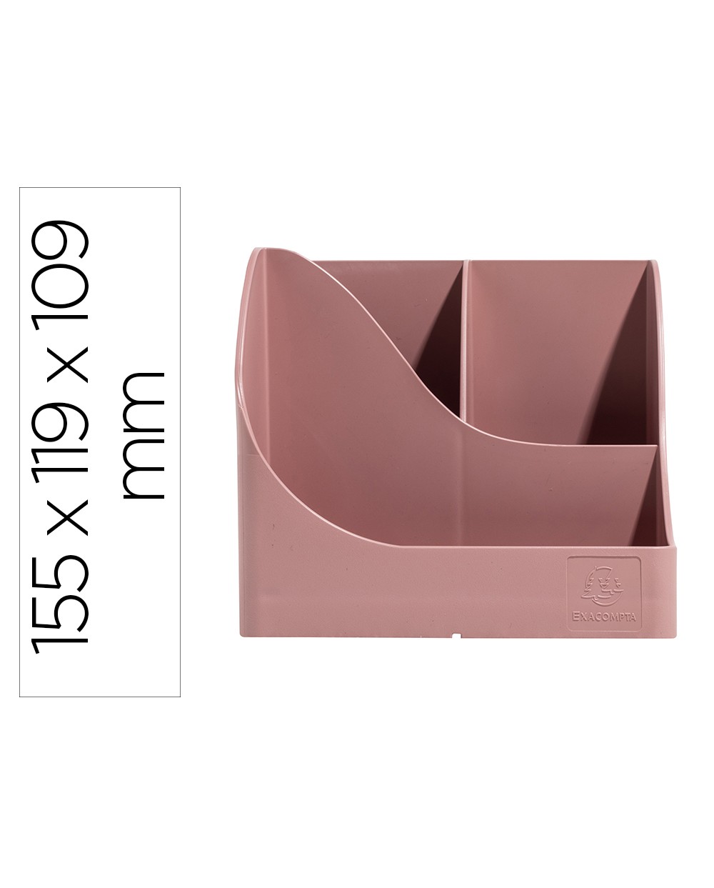 Organizador de sobremesa exacompta skandi color rosa viejo 155x119x109 mm