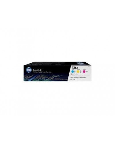 Consumible impresora laser hp toner color 126a laserjet pack 3