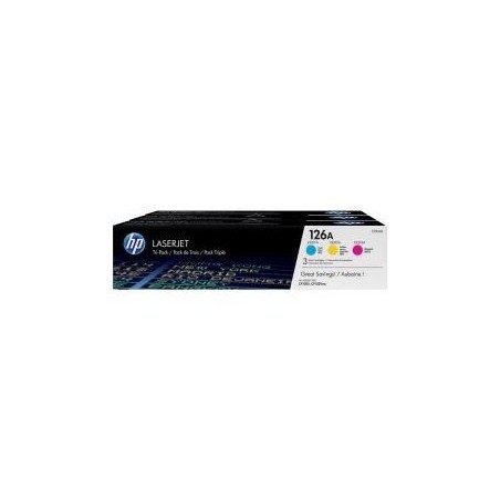 Consumible impresora laser hp toner color 126a laserjet pack 3