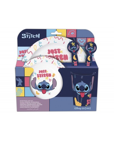 Set micro safta kids 5 piezas en estuche stitch aloha 240x245x55 mm