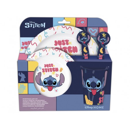 Set micro safta kids 5 piezas en estuche stitch aloha 240x245x55 mm