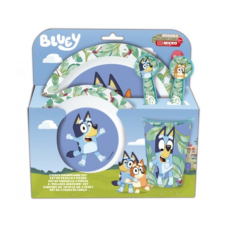 Set micro safta kids 5 piezas en estuche bluey 240x245x55 mm