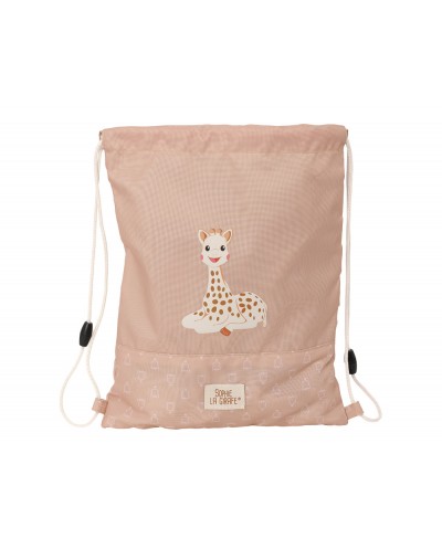 Saco plano safta junior reciclado y repelente agua sophie la girafe cookie 340x260x10 mm