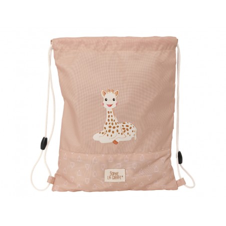 Saco plano safta junior reciclado y repelente agua sophie la girafe cookie 340x260x10 mm