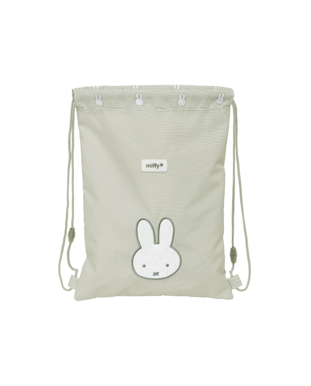 Saco plano safta junior reciclado y repelente agua miffy menta 340x260x10 mm