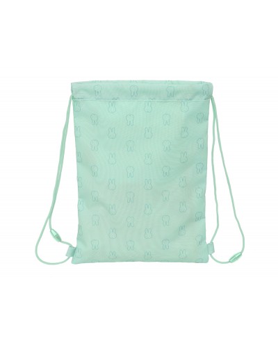 Saco plano safta junior reciclado y repelente agua miffy menta 340x260x10 mm