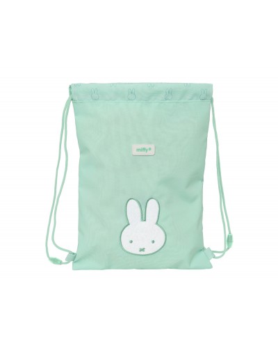 Saco plano safta junior reciclado y repelente agua miffy menta 340x260x10 mm