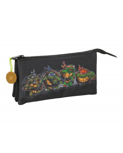 Bolso escolar portatodo safta triple tortugas ninja 120x220x30 mm