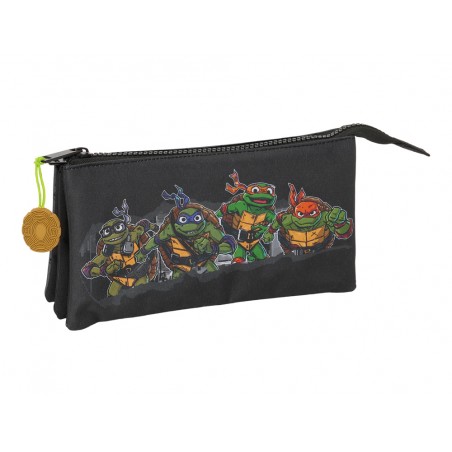 Bolso escolar portatodo safta triple tortugas ninja 120x220x30 mm