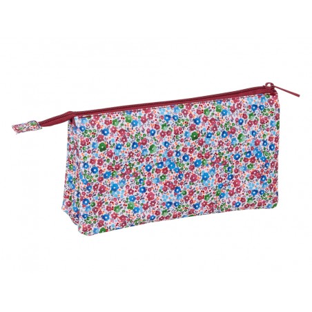 Bolso escolar portatodo safta triple nait nait floresistente coimbra burdeos 120x220x30 mm