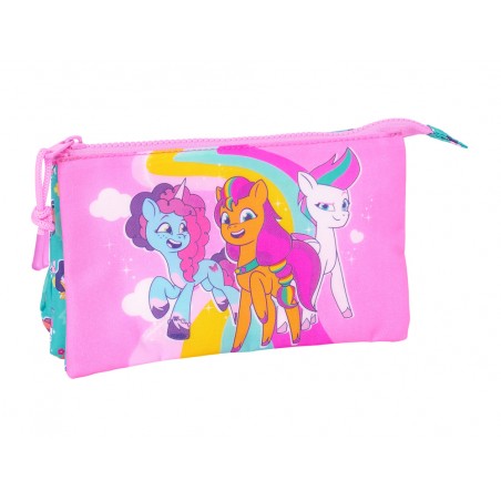 Bolso escolar portatodo safta triple my little pony magic 120x220x30 mm