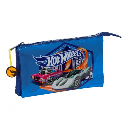 Bolso escolar portatodo safta triple hot wheels sonny 120x220x30 mm