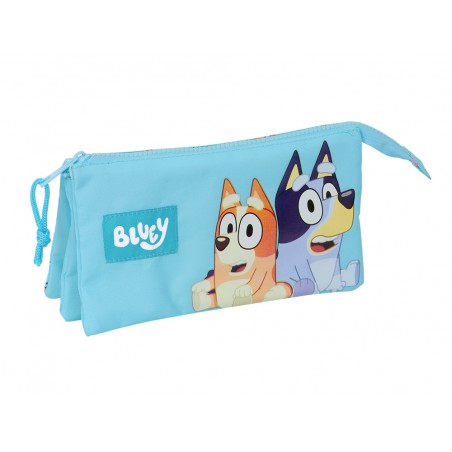 Bolso escolar portatodo safta triple bluey 120x220x30 mm