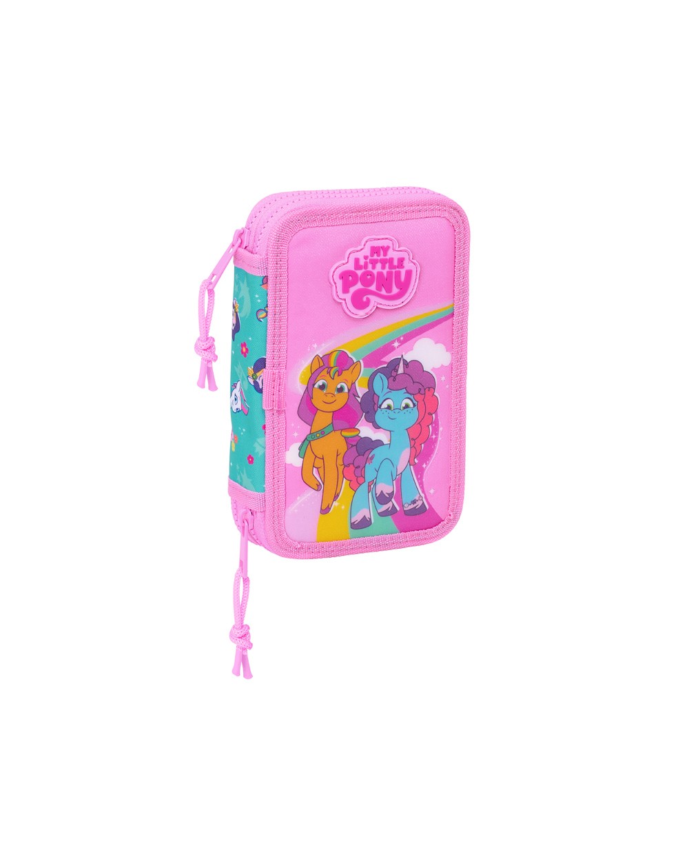 Plumier escolar safta doble pequeno 28 piezas my little pony magic 195x125x40 mm