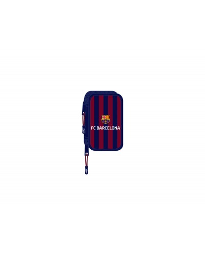 Plumier escolar safta doble pequeno 28 piezas fc barcelona 195x125x40 mm