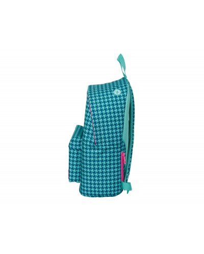 Mochila safta para portatil 141 nait nait pata de gallo verde 410x310x160 mm