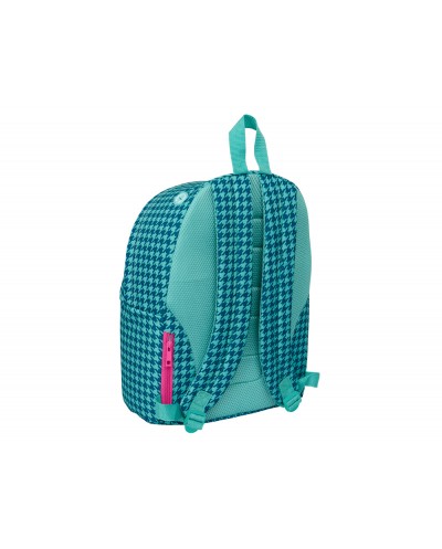 Mochila safta para portatil 141 nait nait pata de gallo verde 410x310x160 mm