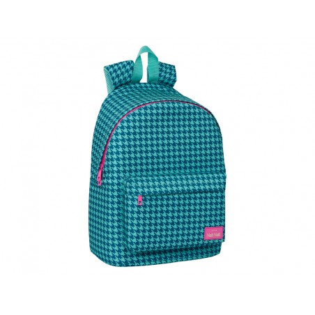 Mochila safta para portatil 141 nait nait pata de gallo verde 410x310x160 mm