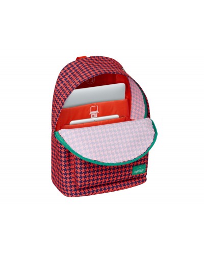 Mochila safta para portatil 141 nait nait pata de gallo coral 410x310x160 mm