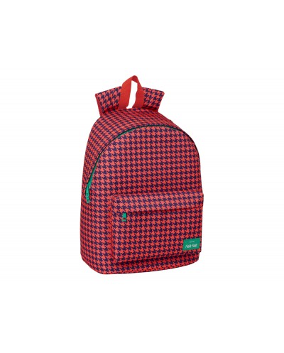 Mochila safta para portatil 141 nait nait pata de gallo coral 410x310x160 mm