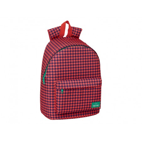 Mochila safta para portatil 141 nait nait pata de gallo coral 410x310x160 mm