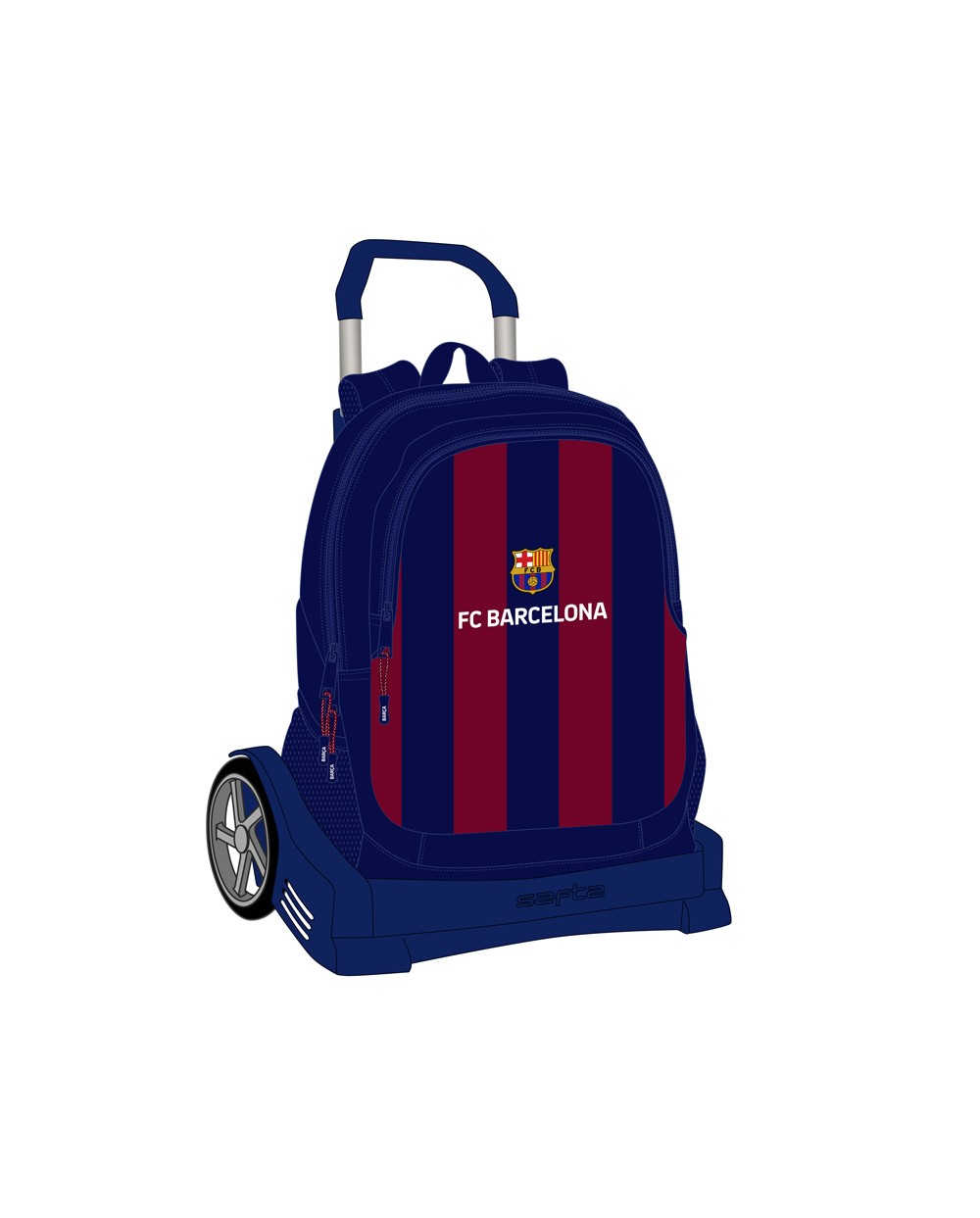 Mochila safta mod 665 con carro evolution fc barcelona 440x320x160 mm