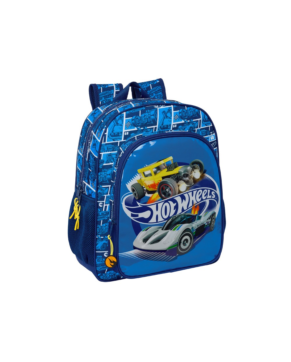 Mochila safta junior adaptable a carro hot wheels sonny 380x320x120 mm